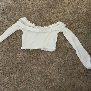 Fashionnova off the shoulder ruffle croptop